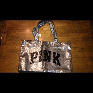 Pink tote bag